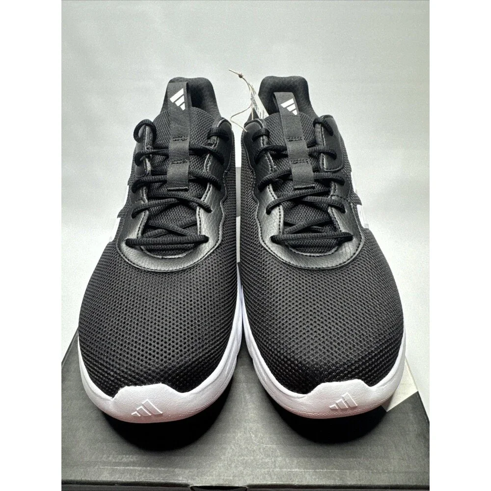 Adidas Cloudfoam Flex - Laces Walking Sneakers Black / White Men 13 Wide HQ4854